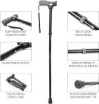 Vaunn Medical Easy Grip Adjustable Folding Cane