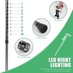 Adjustable Heavy-Duty Rolling Cane with LED Light