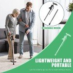 Adjustable Heavy-Duty Rolling Cane with LED Light