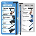 Foldable Walking Stick with Wrist Strap - Lightweight & Sturdy