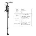 Adjustable Heavy-Duty Rolling Cane with LED Light