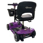 Purple 4-Wheel Folding Mobility Scooter, 265 lbs Capacity