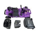 Purple 4-Wheel Folding Mobility Scooter, 265 lbs Capacity