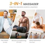 AVCOO 3-in-1 TENS Unit for Back Pain Relief