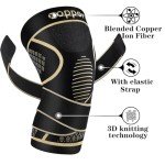 Copper Knee Braces for Pain Relief (2 Pack)