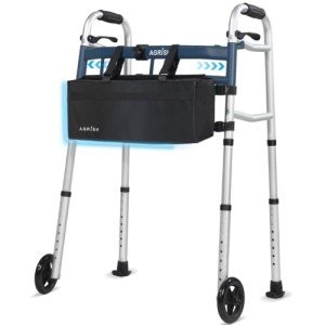 Lightweight Adjustable Walker with Storage Bag