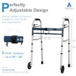 Lightweight Adjustable Walker with Storage Bag