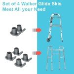 Walker Ski Glides for Seniors – 4 Pack