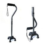 Adjustable Folding Quad Cane for Easy Mobility