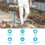 Lightweight Adjustable All-Terrain Walking Cane for Seniors