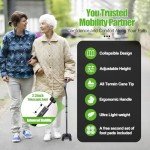 Adjustable Folding Quad Cane for Easy Mobility