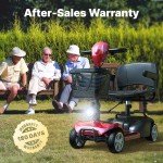 Foldable 4-Wheel Electric Mobility Scooter with Basket