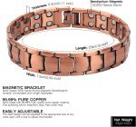 Men's Copper Magnetic Therapy Bracelet for Arthritis Recovery