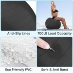 APEXUP Anti-Slip Stability Ball for Therapy and Fitness