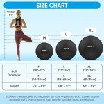 APEXUP Anti-Slip Stability Ball for Therapy and Fitness