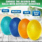 4 Hand Therapy Squeeze Balls for Arthritis Relief