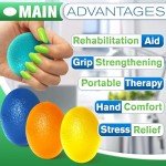 4 Hand Therapy Squeeze Balls for Arthritis Relief