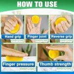 4 Hand Therapy Squeeze Balls for Arthritis Relief