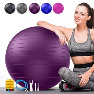 Anti-Burst Yoga Ball for Exercise and Stability