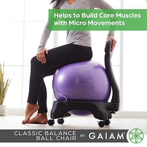 Gaiam Balance Ball Chair with Stability Ball & Pump