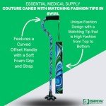 Stylish Offset Cane with Big Foot Tip