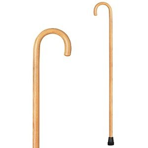 Carex Wooden Walking Cane with Rubber Tip
