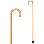 Carex Wooden Walking Cane with Rubber Tip