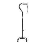 Hugo Adjustable Quad Cane in Black