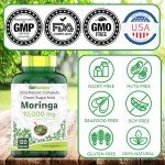 Moringa Capsules 10,000 mg - Green Superfood Supplement