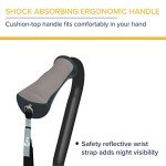 Hugo Adjustable Quad Cane in Black