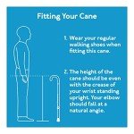 Carex Walnut Finish Walking Cane for All Users