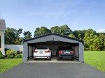 Spacious 20' x 20' Galvanized Steel Carport