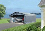 Spacious 20' x 20' Galvanized Steel Carport