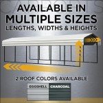 Compact Steel Carport Kit with Enclosure, 20' x 29
