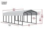 Spacious Heavy-Duty Metal Carport and Shelter