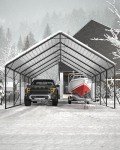 Oversized Metal Carport for 2 Cars and More