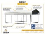 Arrow Shed 10' x 24' Carport Canopy for Vehicles