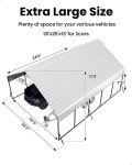 Oversized Metal Carport for 2 Cars and More