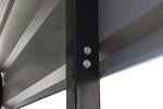 Charcoal 12' x 20' Steel Carport with Enclosure