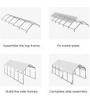 Oversized Metal Carport for 2 Cars and More