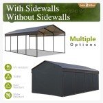 Heavy-Duty Portable Carport Shelter 12x20 ft