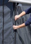 Charcoal 12' x 20' Steel Carport with Enclosure