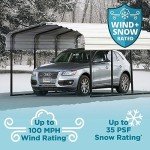 Versatile Heavy-Duty Galvanized Metal Carport Shelter