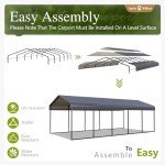 Heavy-Duty 12x25 ft Carport Canopy Shelter