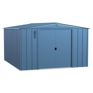 Classic Blue Grey Steel Storage Shed 10x12