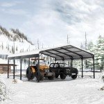 Spacious 20x20 FT Metal Carport Shelter