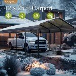 Heavy-Duty 12x25 ft Carport Canopy Shelter
