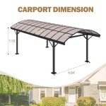 Sturdy 10x20 Metal Carport Canopy for Outdoor Storage