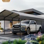 Heavy-Duty 12x25 ft Carport Canopy Shelter