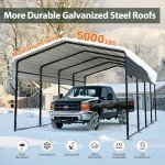 Spacious 13X20 FT Metal Carport for Vehicles